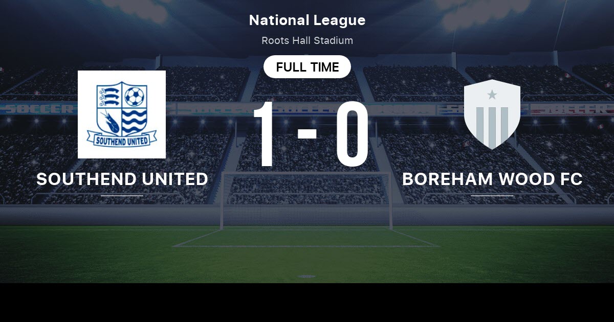 Southend's National League match against Boreham Wood lasted only 36 MINUTES.