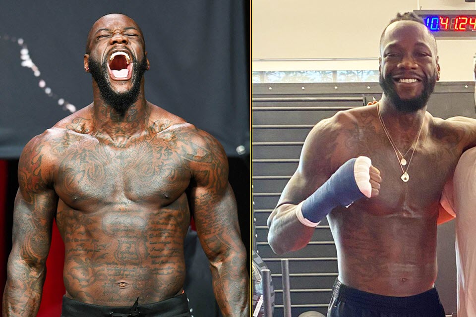As fans remark on Deontay Wilder's "thin legs," he appears to be losing weight.